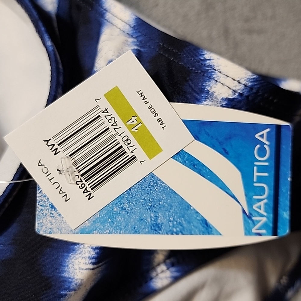 Nautica Navy and White Swimwear New With Tags Size 14 - Picture 5 of 7
